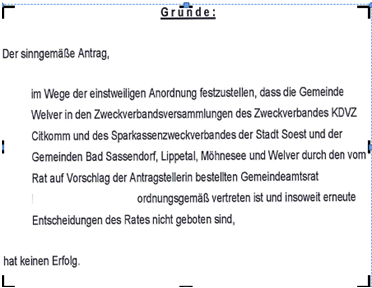 Zitat aus dem Beschluss des Verwaltungsgerichtes Arnsberg, AZ. 12 L 1375/14 vom 19.Januar 2015: